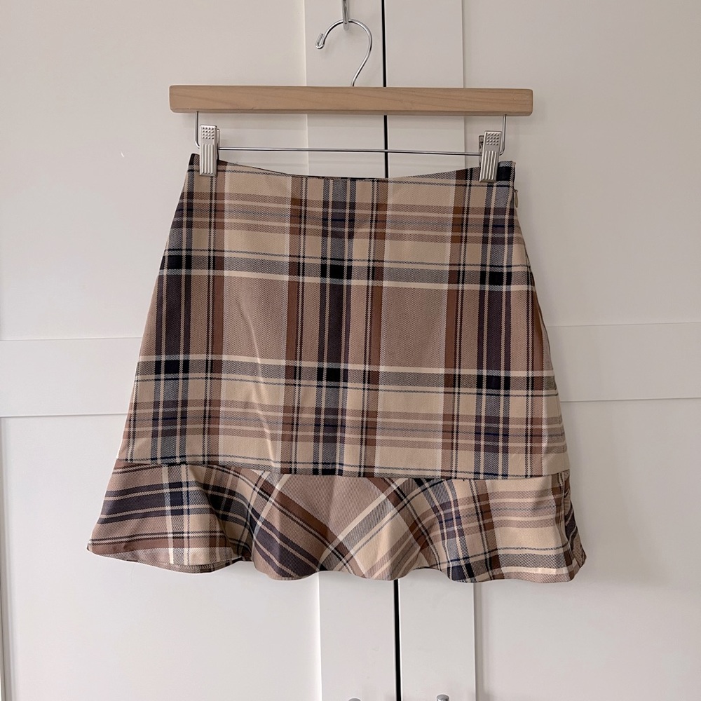 Aritzia Little Moon Plaid Mini Skirt